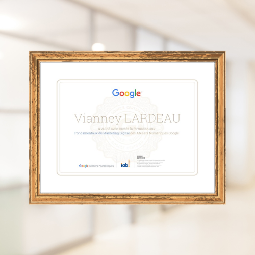 Visuel certification Vianney LARDEAU