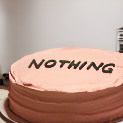 gâteau avec rien écrit dessus